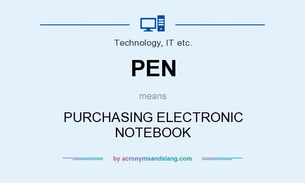 What does PEN mean? It stands for PURCHASING ELECTRONIC NOTEBOOK