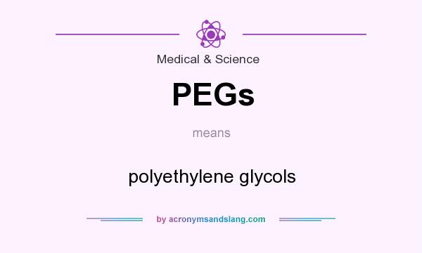 What does PEGs mean? It stands for polyethylene glycols