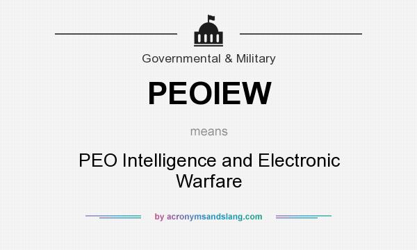 What does PEOIEW mean? It stands for PEO Intelligence and Electronic Warfare
