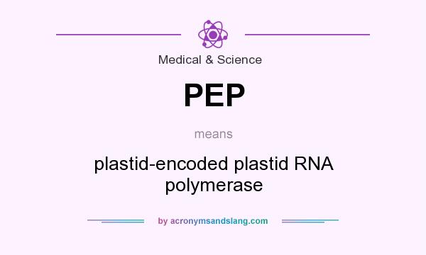 What does PEP mean? It stands for plastid-encoded plastid RNA polymerase