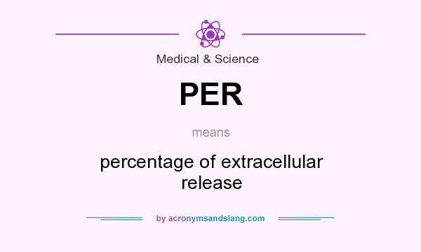 What does PER mean? It stands for percentage of extracellular release