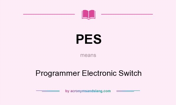 What does PES mean? It stands for Programmer Electronic Switch