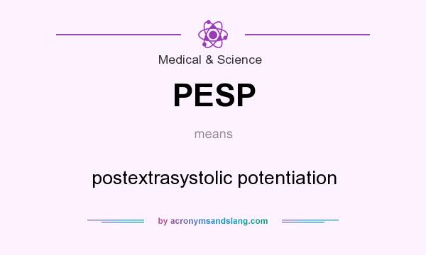 What does PESP mean? It stands for postextrasystolic potentiation