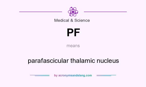 What does PF mean? It stands for parafascicular thalamic nucleus