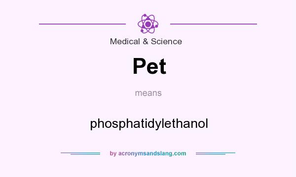 What does Pet mean? It stands for phosphatidylethanol