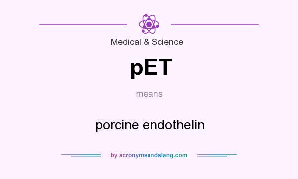 What does pET mean? It stands for porcine endothelin