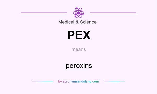 What does PEX mean? It stands for peroxins