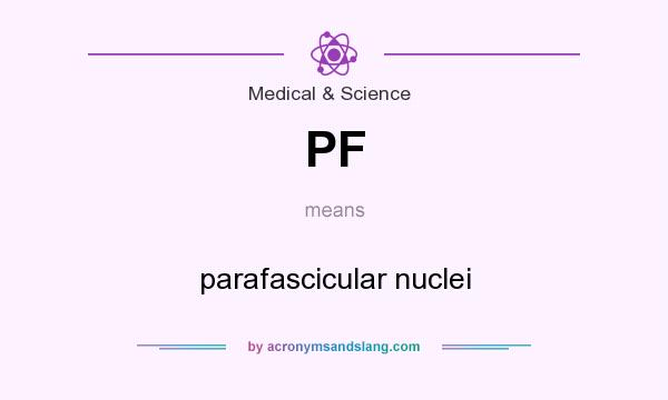 What does PF mean? It stands for parafascicular nuclei