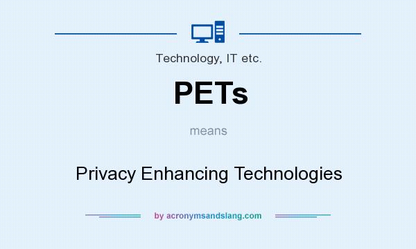 What does PETs mean? It stands for Privacy Enhancing Technologies
