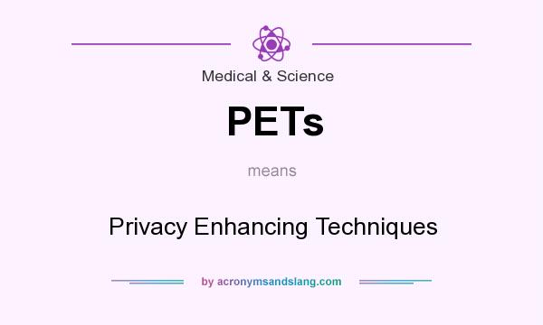What does PETs mean? It stands for Privacy Enhancing Techniques