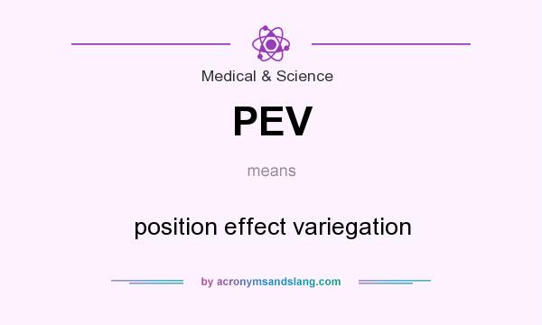 What does PEV mean? It stands for position effect variegation