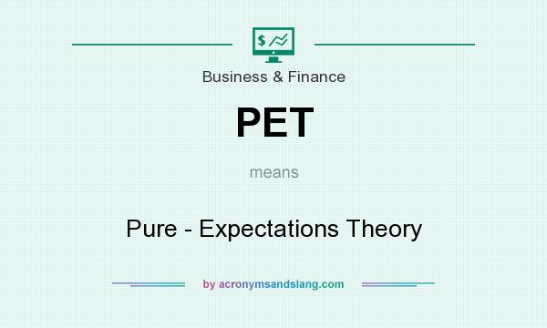 What does PET mean? It stands for Pure - Expectations Theory