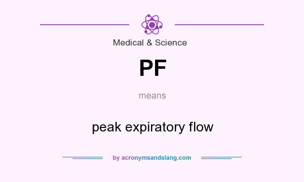 What does PF mean? It stands for peak expiratory flow
