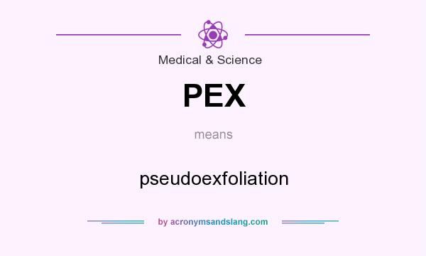 What does PEX mean? It stands for pseudoexfoliation