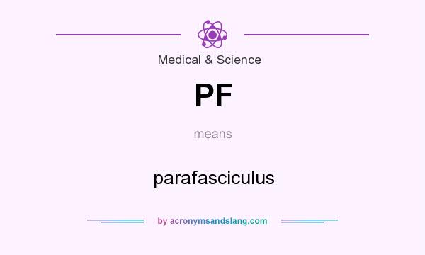 What does PF mean? It stands for parafasciculus