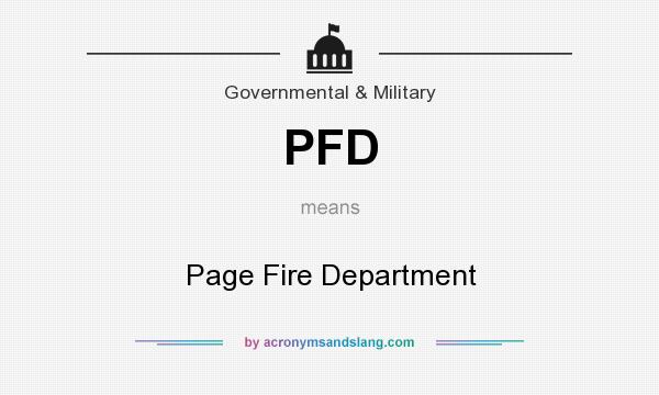 What does PFD mean? It stands for Page Fire Department