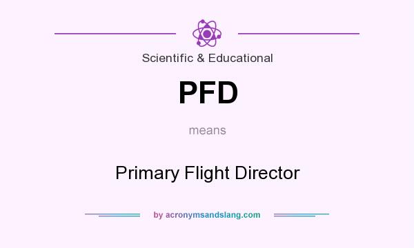 What does PFD mean? It stands for Primary Flight Director