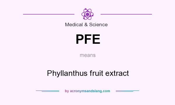 What does PFE mean? It stands for Phyllanthus fruit extract