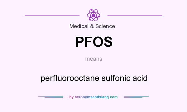 What does PFOS mean? It stands for perfluorooctane sulfonic acid
