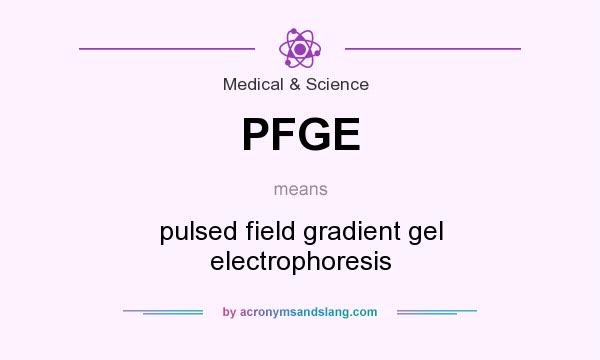 What does PFGE mean? It stands for pulsed field gradient gel electrophoresis
