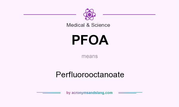 What does PFOA mean? It stands for Perfluorooctanoate