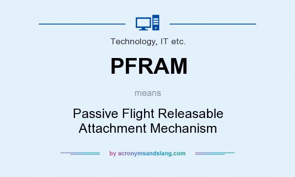 What does PFRAM mean? It stands for Passive Flight Releasable Attachment Mechanism