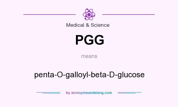 What does PGG mean? It stands for penta-O-galloyl-beta-D-glucose