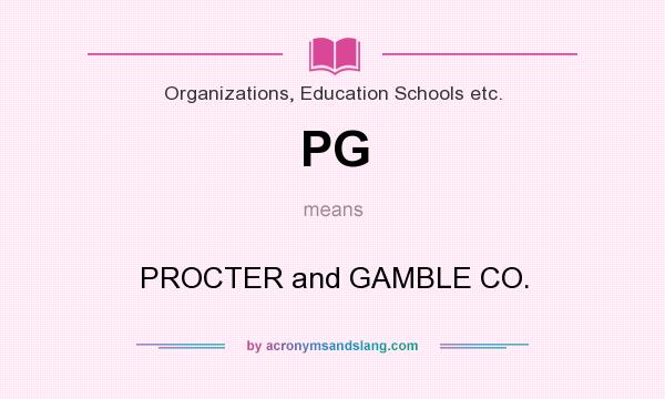 What does PG mean? It stands for PROCTER and GAMBLE CO.
