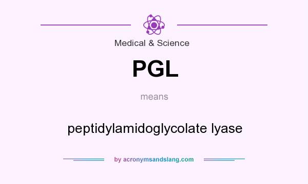 What does PGL mean? It stands for peptidylamidoglycolate lyase
