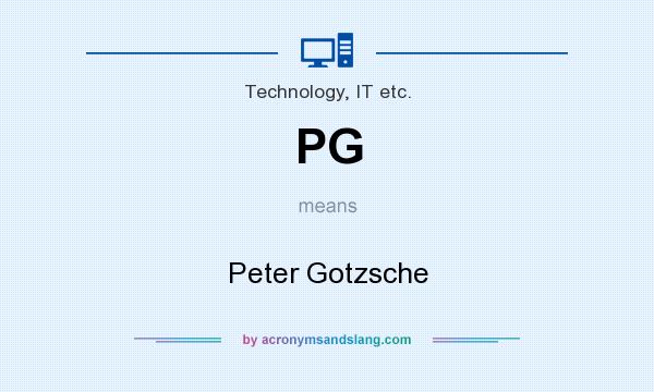 What does PG mean? It stands for Peter Gotzsche