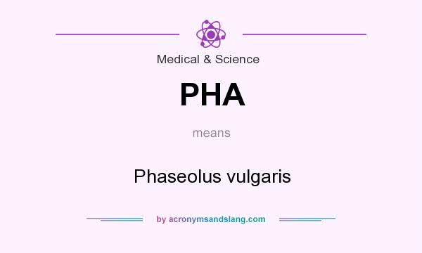What does PHA mean? It stands for Phaseolus vulgaris