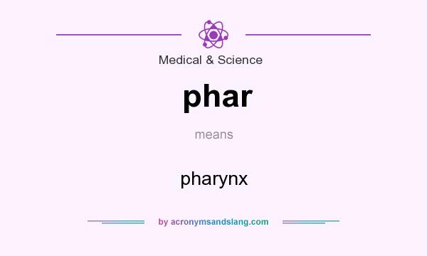 What does phar mean? It stands for pharynx