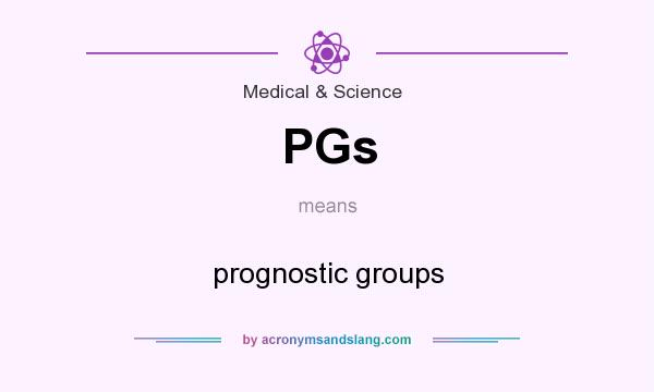 What does PGs mean? It stands for prognostic groups