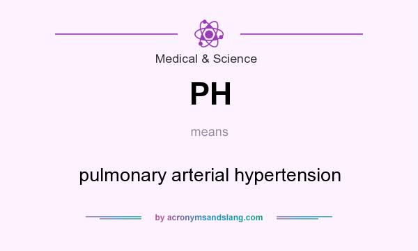 What does PH mean? It stands for pulmonary arterial hypertension
