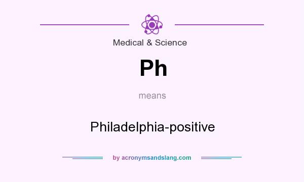 What does Ph mean? It stands for Philadelphia-positive