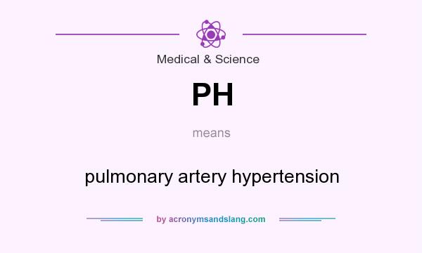 What does PH mean? It stands for pulmonary artery hypertension