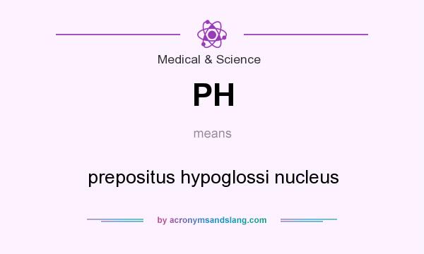 What does PH mean? It stands for prepositus hypoglossi nucleus