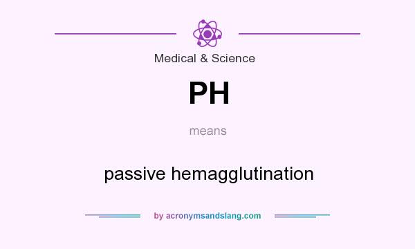 What does PH mean? It stands for passive hemagglutination