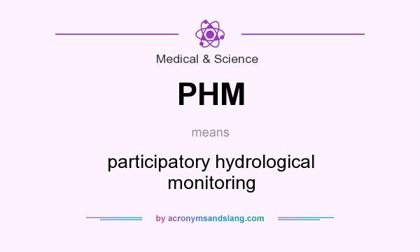 What does PHM mean? It stands for participatory hydrological monitoring