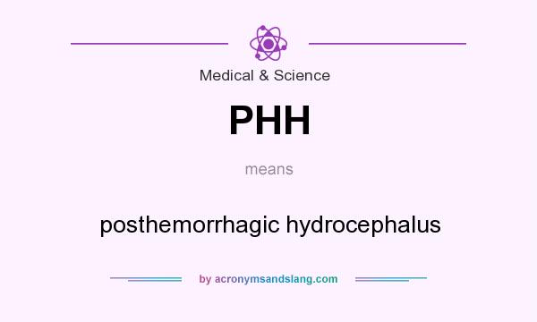 What does PHH mean? It stands for posthemorrhagic hydrocephalus