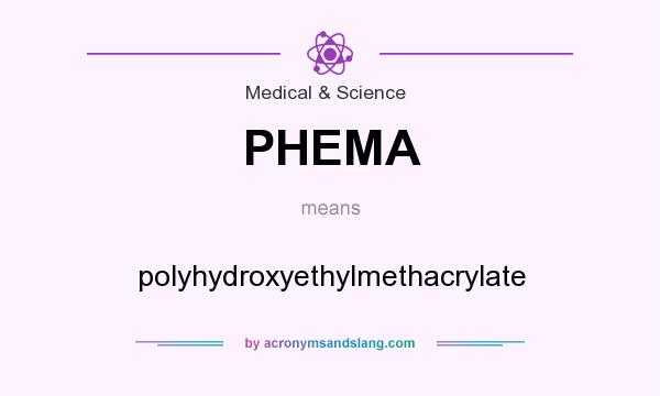 What does PHEMA mean? It stands for polyhydroxyethylmethacrylate