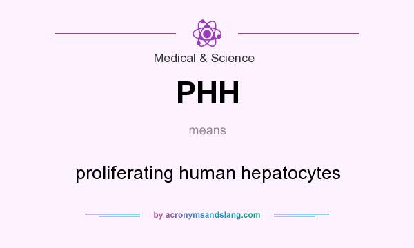 What does PHH mean? It stands for proliferating human hepatocytes