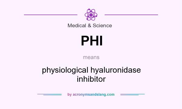 What does PHI mean? It stands for physiological hyaluronidase inhibitor