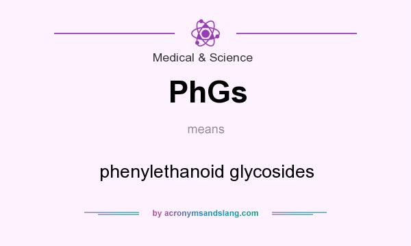 What does PhGs mean? It stands for phenylethanoid glycosides