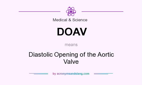 What does DOAV mean? It stands for Diastolic Opening of the Aortic Valve