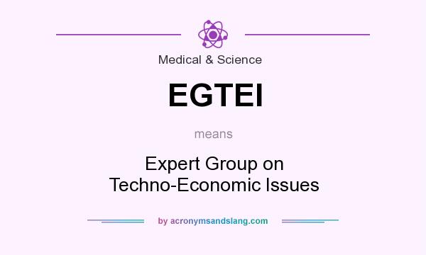 What does EGTEI mean? It stands for Expert Group on Techno-Economic Issues