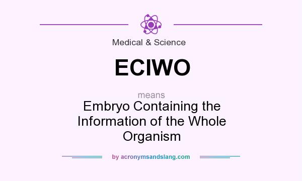 What does ECIWO mean? It stands for Embryo Containing the Information of the Whole Organism