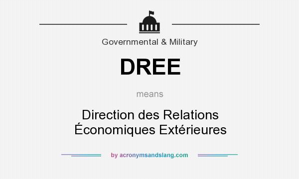 What does DREE mean? It stands for Direction des Relations Économiques Extérieures