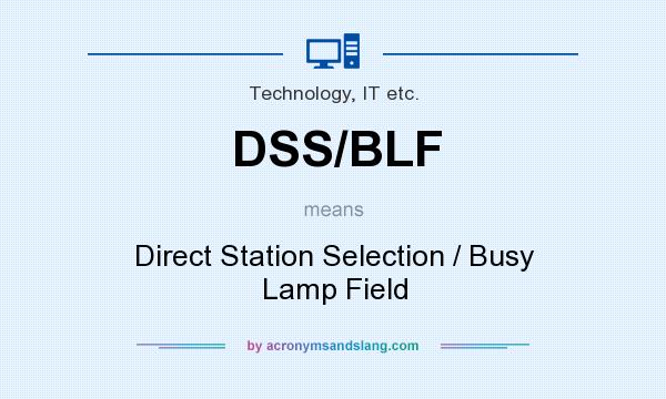 What does DSS/BLF mean? It stands for Direct Station Selection / Busy Lamp Field