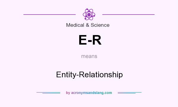 What does E-R mean? It stands for Entity-Relationship